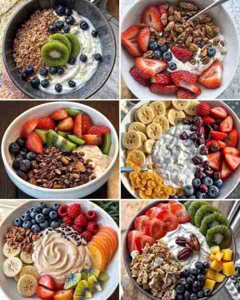Breakfasts with yogurt and fruit to start your day with all the energy 😋 👌 You can use natural yog...