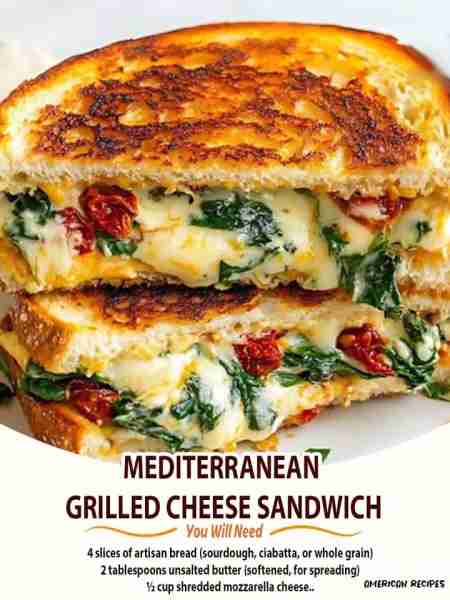 Mediterranean Grilled Cheese Sandwich Ingredients For the Sandwich 4 slices of artisan bread (sour...