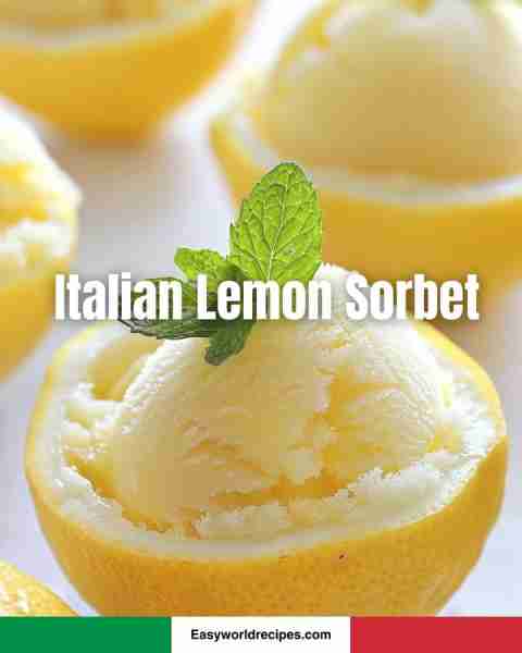 Refreshing Italian Lemon Sorbet 🇮🇹🍋 A perfect summer dessert! The full recipe is in the с.o.m.m.e.n...