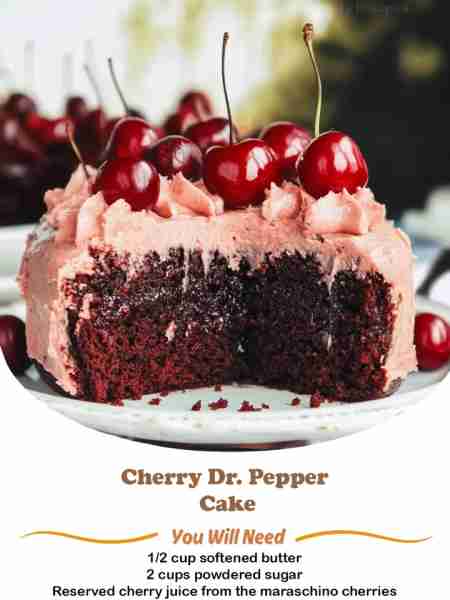 🍒 Cherry Dr. Pepper Cake 🍫🎂 Craving something sweet and unique? This Cherry Dr. Pepper Cake blend...