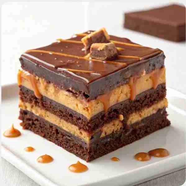 Caramel Chocolate Layered Delight 🍫🍮 Ingredients: For the Crust: 1 ½ cups chocolate cookie crumbs...