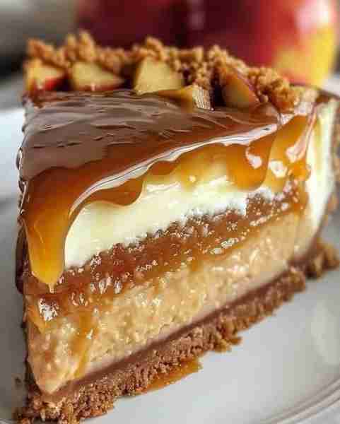 🍏 Irresistible Caramel Apple Cheesecake Recipe 🍮 Ingredients: 1 ½ cups graham cracker crumbs ¼ cup...