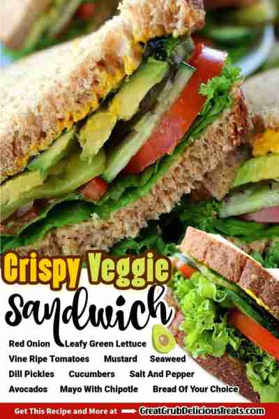 💚 CRISPY VEGGIE SANDWICH! 🥪 💚 Loaded with flavorful vegetables that are healthy, delicious, & veg...