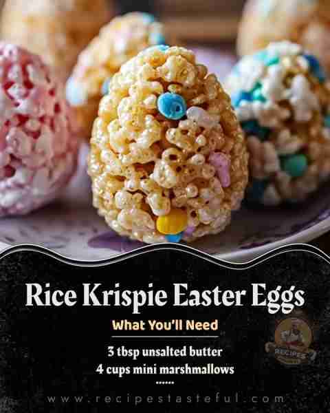 Rice Krispie Easter Eggs These colorful, marshmallowy treats are shaped like Easter eggs and can be...