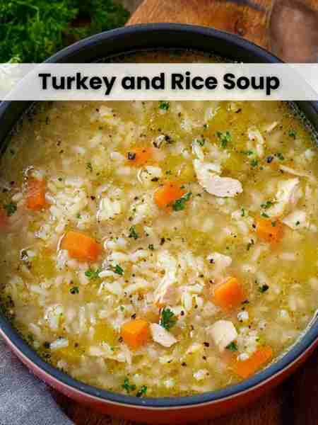 Turkey and Rice Soup Ingredients: 1 tbsp olive oil 1 tbsp unsalted butter 1 medium yellow onion, dic...