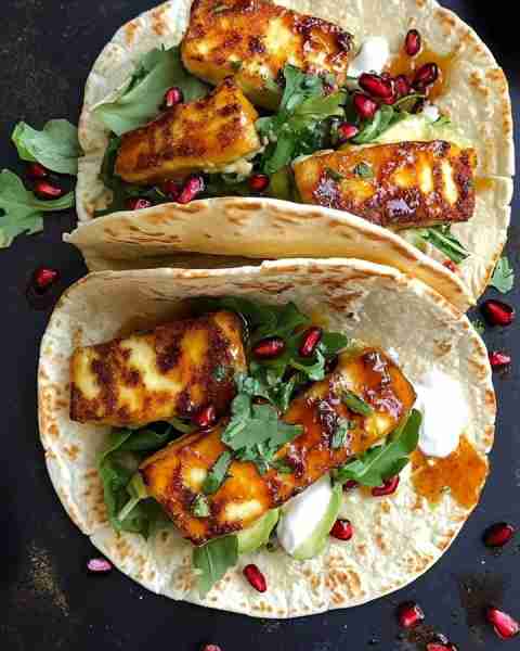 Hot Honey Halloumi Tacos with Mint Yoghurt These Hot Honey Halloumi Tacos are packed with bold, vibr...