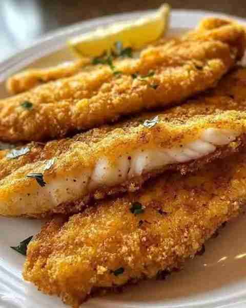 WOULD YOU EAT THIS CRISPY FRIED CATFISH Ingredients: 4 catfish fillets 1 cup cornmeal 1/2 cup all-p...