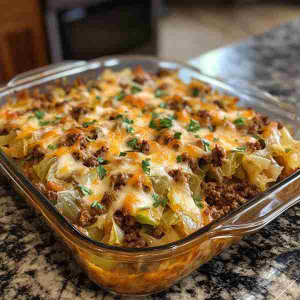 🍽️ Cozy Cabbage & Ground Beef Bake Delight 🍽️ Gather 'round and enjoy a cozy meal with our delightfu...