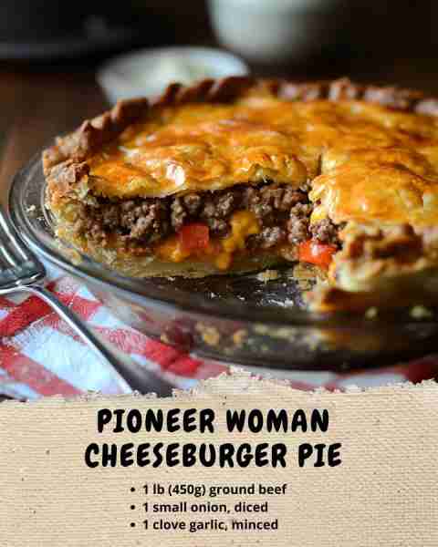Pioneer Woman Cheeseburger Pie This Cheeseburger Pie is a comforting, easy-to-make dish that brings...