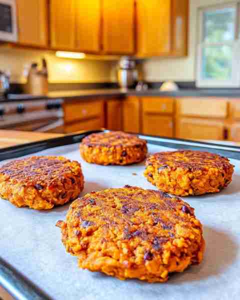 🍔🍠 Black Bean & Sweet Potato BBQ Burgers Ingredients: - 1 large sweet potato, baked and mashed (ab...