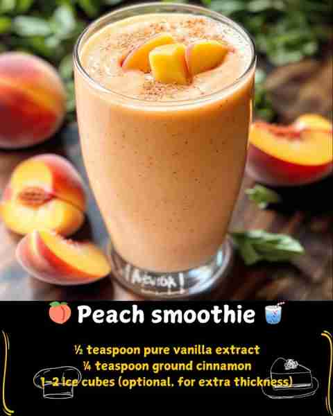 🍑 peach smoothie 🥤 Ingredients 2 cups frozen peach slices 1 ripe banana (fresh or frozen) 1 cup pl...