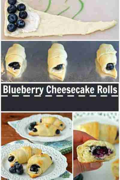 Blueberry Cheesecake Rolls Ingredients 3 oz 1/3 less fat cream cheese, softened to room temperature...