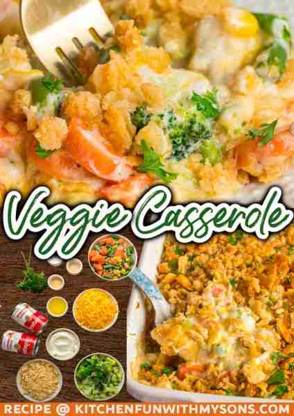 Full Recipe 👇 VEGGIE CASSEROLE - the most delicious side dish and even the Kids will love it!
