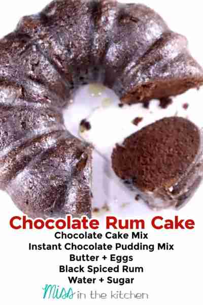 Chocolate Rum Cake Recipe ✅ https://www.missinthekitchen.com/chocolate-rum-cake/... Chocolate Rum C...