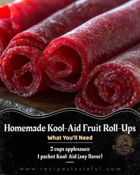 Homemade Kool-Aid Fruit Roll-Ups 🍓🍇🍊 Ingredients to use for the recipe: 2 cups applesauce 1 packe...