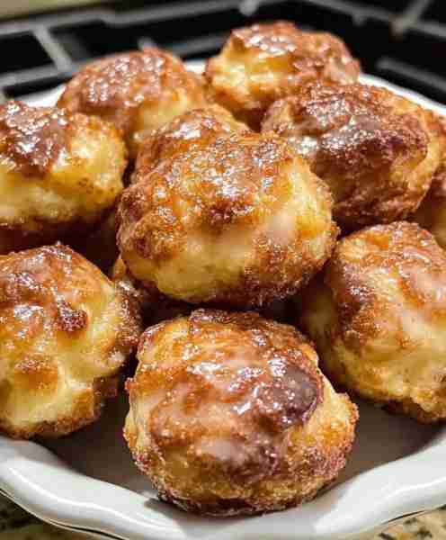 Apple Fritter Bites 🍏🍩 Ingredients: 1 ½ cups all-purpose flour 2 tsp baking powder Recipe in the t...