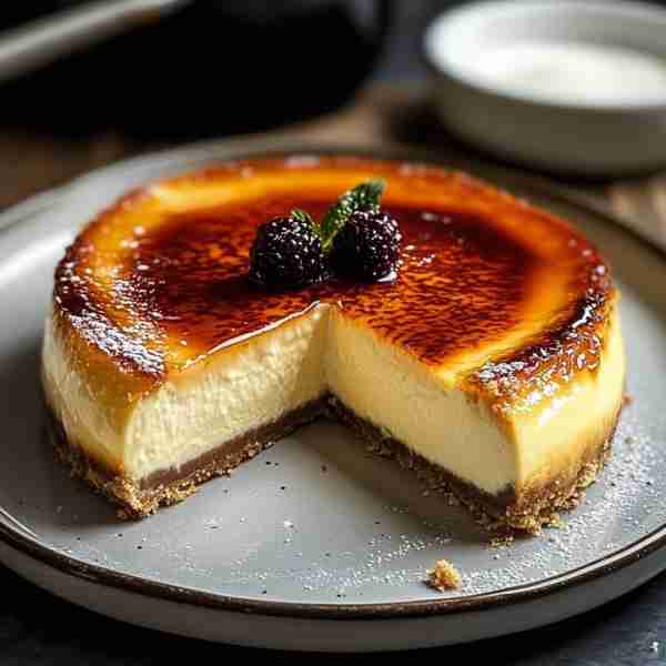 Creme Brulee Cheesecake This Creme Brulee Cheesecake is a decadent masterpiece! The creamy cheesecak...