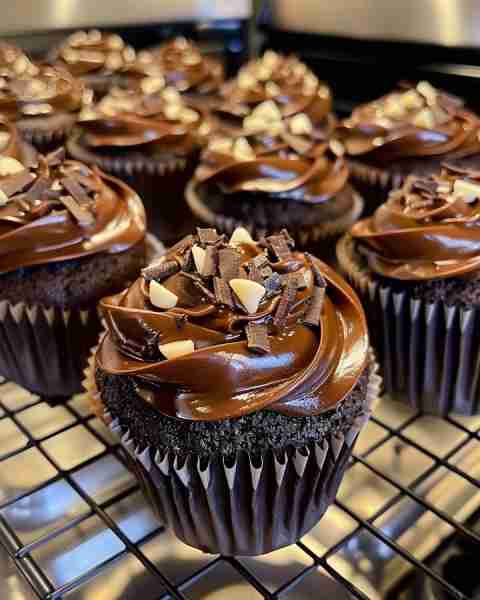 Chocolate Fudge Cupcakes 🍫🧁 Ingredients For the cupcakes: 1 cup (125g) all-purpose flour ½ cup (50...