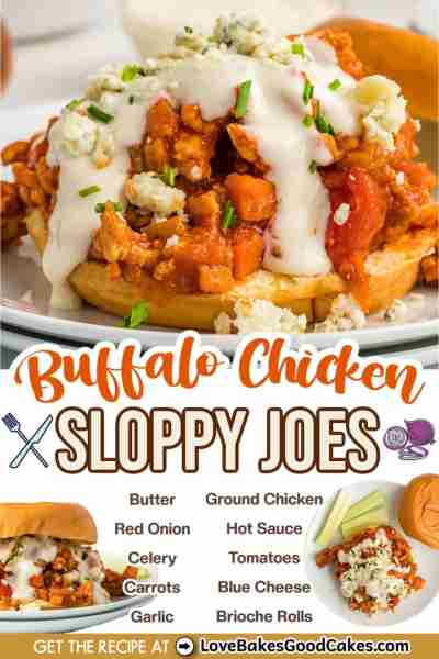 RECIPE - https://www.lovebakesgoodcakes.com/buffalo-chicken-sloppy-joes/ Spice up your mealtime with...