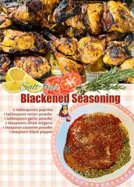 Homemade - Salt-free Blackened Seasoning Great from grilling, baking or air-frying chicken, steak,...