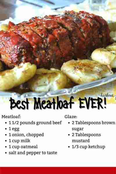 Nothing beats good old fashioned meatloaf on a cool, rainy day. It's our favorite comfort food meal!...