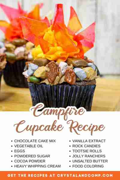 🔥🧁 CAMPFIRE CUPCAKE RECIPE These are super fun and perfect for now! 🧡 RECIPE IN THE COMMENTS