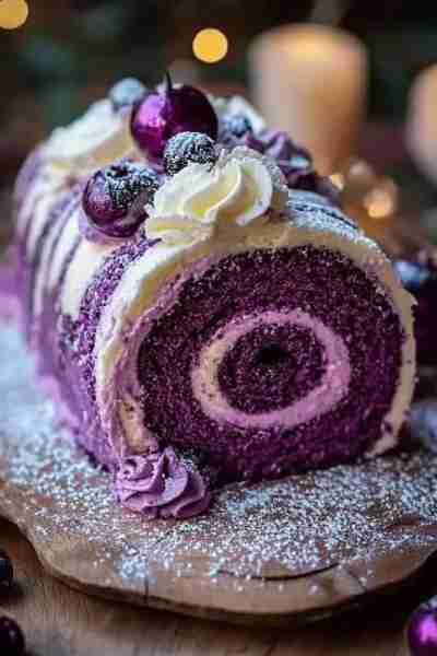 Delicious Purple Velvet Cake Roll Recipe Recipe in first (c.o.m.m.e.n.t) 👇👇👇 Enjoy 😋