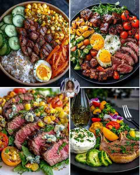 Cajun Butter Steak & Roasted Peppers 🥩🌶️ ✅ Ingredients: Grilled ribeye steak (seasoned with Cajun...