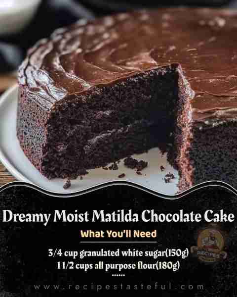Dreamy Moist Matilda Chocolate Cake/Step by step procedure👇 Ingredients 3/4 cup milk(185ml) 1 teasp...