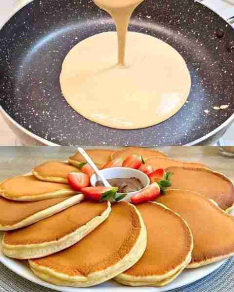 Fluffy pancake in just 5 minutes! Incredibly delicious and easy to make! Ingredients: 1 cup all-purp...
