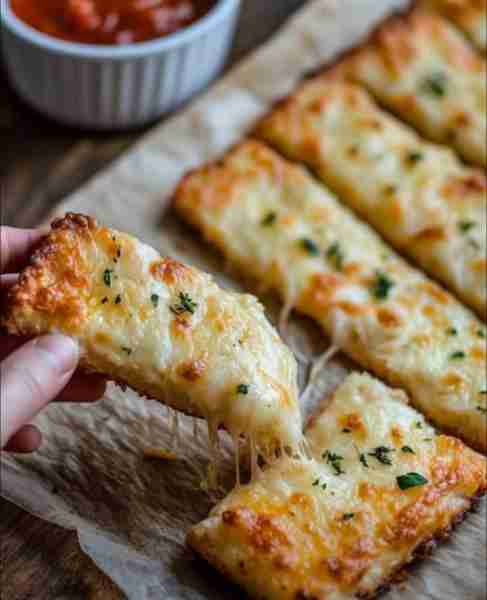 Keto Garlic Cheese Fingers: A Simple Snack to Savor! X Ingredients: - almond flour - mozzarella chee...