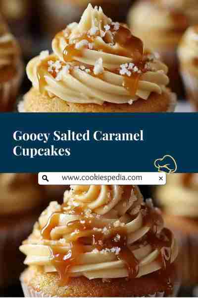 😋🍮 Gooey Salted Caramel Cupcakes Indulge in these deliciously gooey salted caramel cupcakes that a...