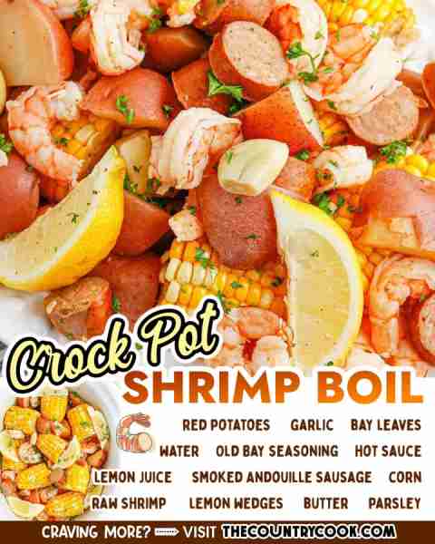 RECIPE---> https://www.thecountrycook.net/crock-pot-shrimp-boil/ 🦐🌽🥔 Shrimp boils don’t have to b...