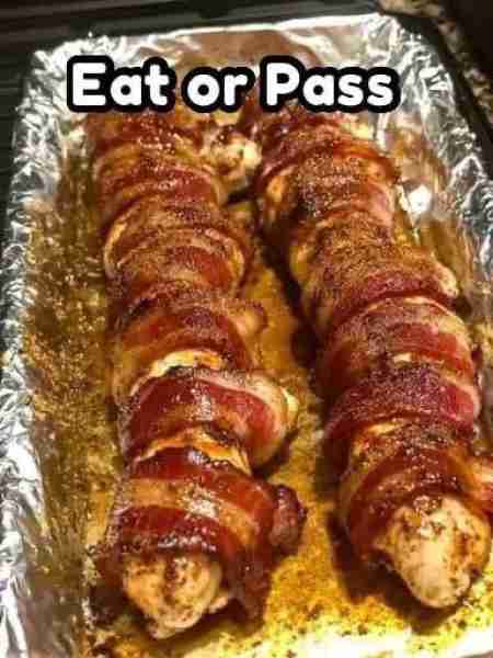 Bacon Wrapped Chicken Tenders Ingredients: 1 ½ pounds chicken tenders (about 10 pieces) 10 slices th...