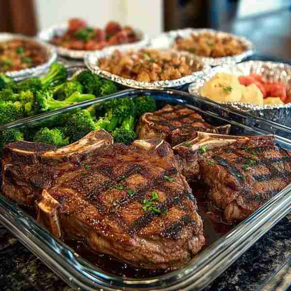 Savory Grilled Ribeye Steaks for a Crowd 🥩🌿 Gather your crew and feast on these tender, grilled ri...