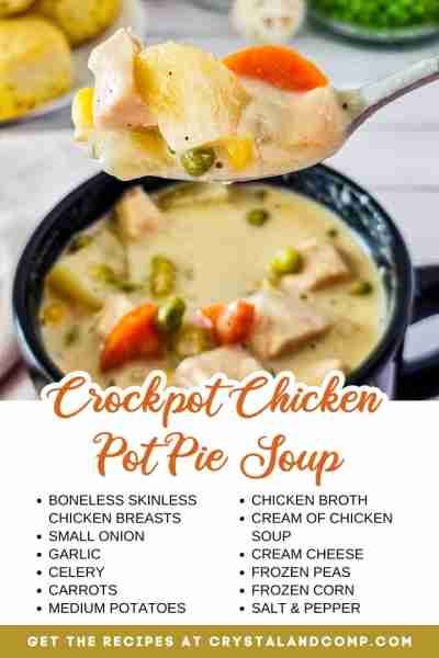 🐔🐔 CROCKPOT CHICKEN POT PIE SOUP Comfort food to your soul! ⭐⭐ RECIPE IN THE COMMENTS ⭐⭐