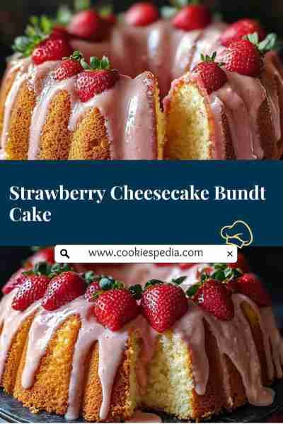Strawberry Cheesecake Bundt Cake 🍰🍓 Ingredients: For the Cake: 1 box (15.25 oz) strawberry cake mi...