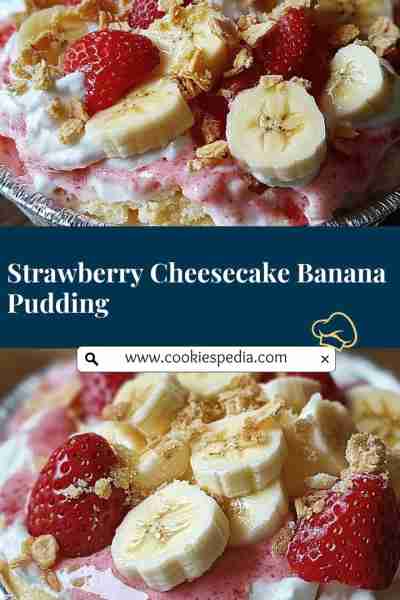 Strawberry Cheesecake Banana Pudding 🍓🍌🍰 Ingredients: Pudding Base: 1 box instant vanilla pudding...