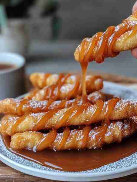 Caramel Pastry Rolls with a Crunchy Finish 🍯🥠 Ingredients: 3 tbsp sugar 1 tbsp butter 75 ml...