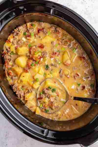 This potato and bacon soup is of my family's favorite recipes! Even the picky eaters! Recipe in cmt...
