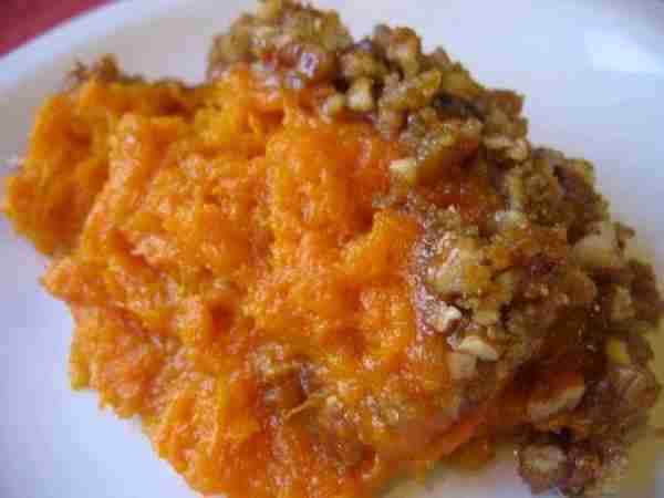 Ruth Chris' Sweet Potato Casserole Ingredients: CRUST 1 cup brown sugar 1/3 cup flour 1 cup chopped...