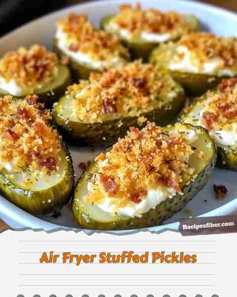 Air Fryer Stuffed Pickles 🍽️ Elevate your snacking game with these delicious stuffed pickles! 📋 I...