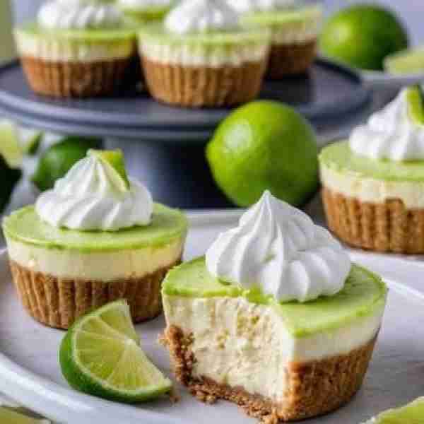 Irresistibly Tangy Lime Cheesecake Tartlets! Fresh, Creamy, and just the right amount of zest! 🍋🧁...
