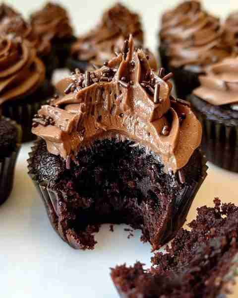 Easy Chocolate Cupcake (Makes about 12 cupcakes) Ingredients: For the Cupcakes: 1 cup all-purpose fl...