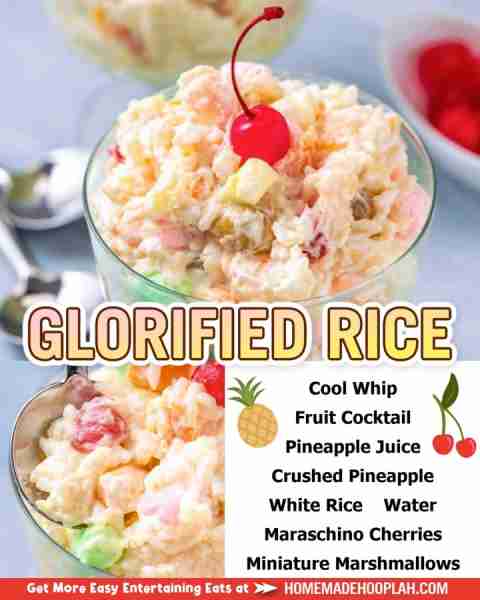 Glorified Rice! 🍚🍒🍍 ⭐RECIPE IN COMMENTS⭐ tap photo to see 📷