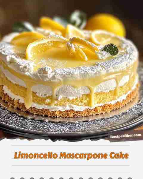 Limoncello Mascarpone Cake 🍰 A light and refreshing dessert for citrus lovers! 📋 Ingredients -...