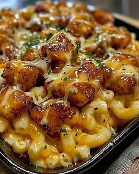Creamy Honey Pepper Chicken Mac and Cheese Delight Ingredients: 12 oz elbow macaroni or cavatappi pa...