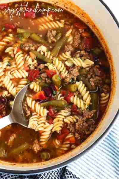 🥣 🥫ITALIAN SAUSAGE with PASTA SOUP RECIPE This is perfect for a cozy night! ✅ RECIPE IN THE COMMENTS