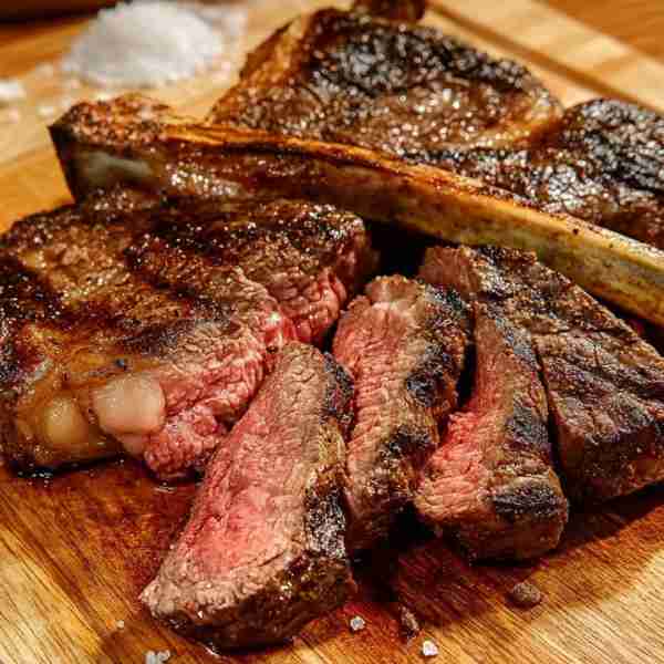 Smoky Grilled Bone-In Ribeye Steak 🥩🔥Fire up the grill for this mouthwatering ribeye steak, perfec...