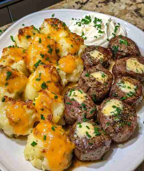 Absolutely! This Garlic Butter Steak Bites and Cheesy Smashed Potatoes recipe is a showstopper — eas...
